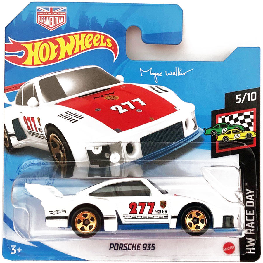 Hot Wheels Porsche 935 *58/250 HW Race Day *5/10 GRX60 White Short Card HW05