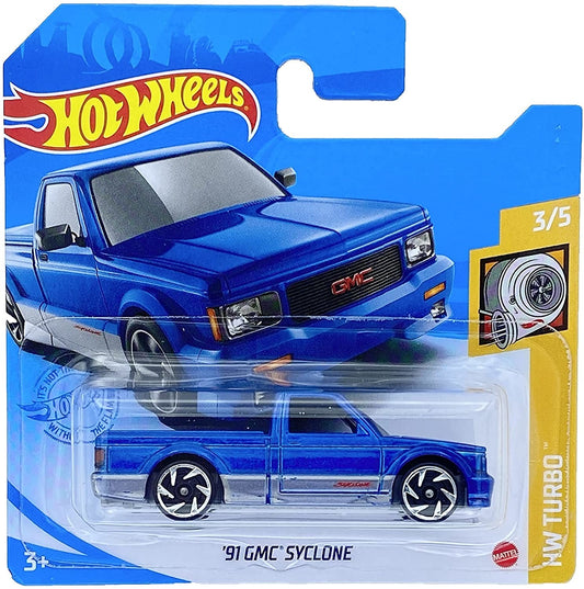 Hot Wheels ´91 GMC Syclone Blue 3/5 HW Turbo 2021 - 92/250 Short Card GRY57