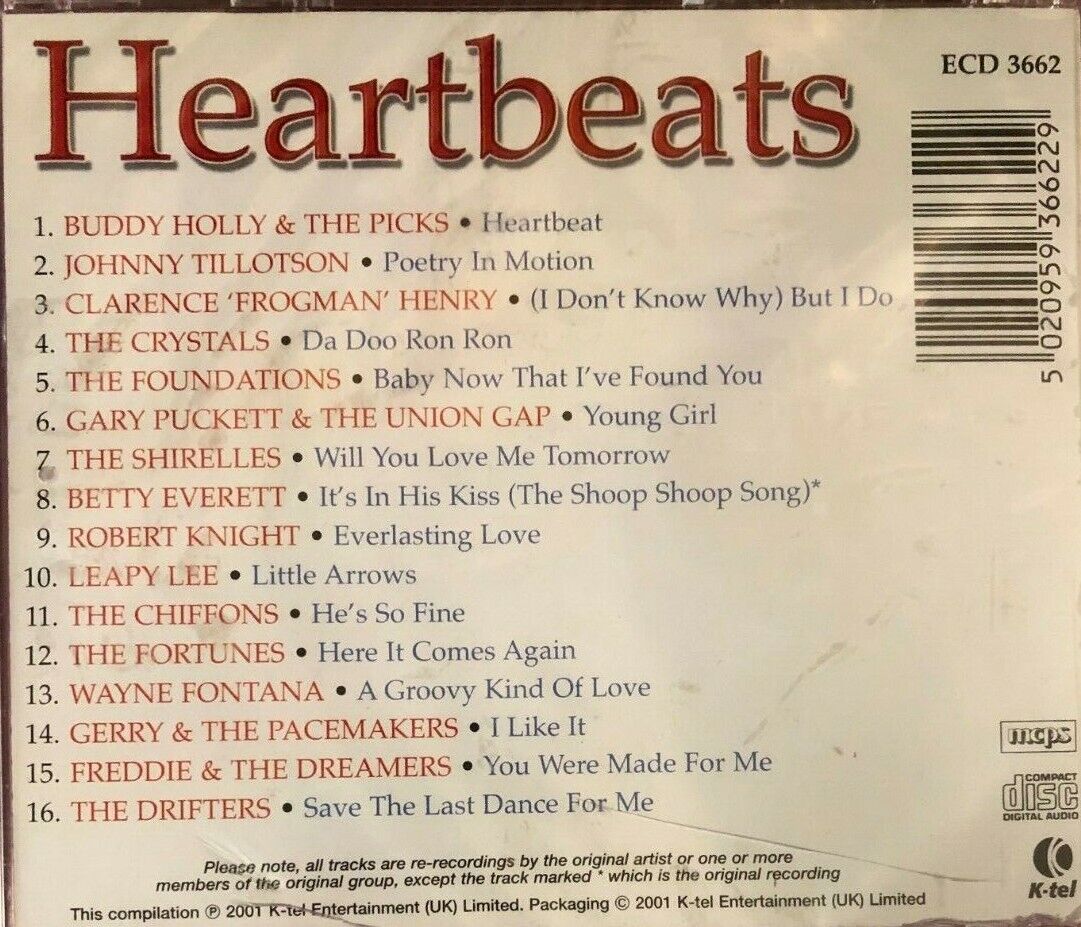 CD Various ‎– Heartbeats - NOVO
