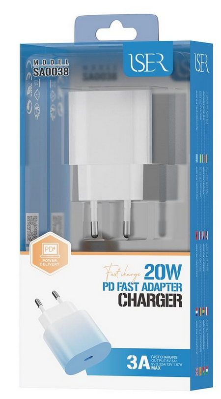 BASE DE CARGA PD FAST CHAEGER 3A 20W ISER SA0038