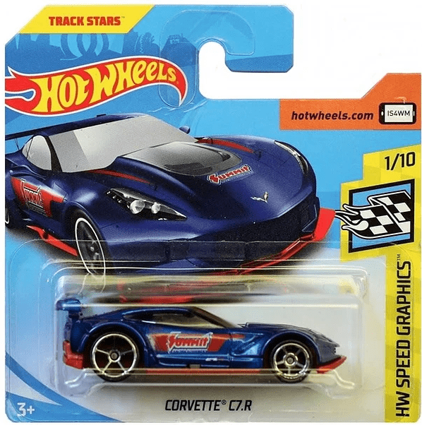 2018 Hot Wheels #152 HW Speed Graphics 1/10 CORVETTE C7.R Blue fjy32